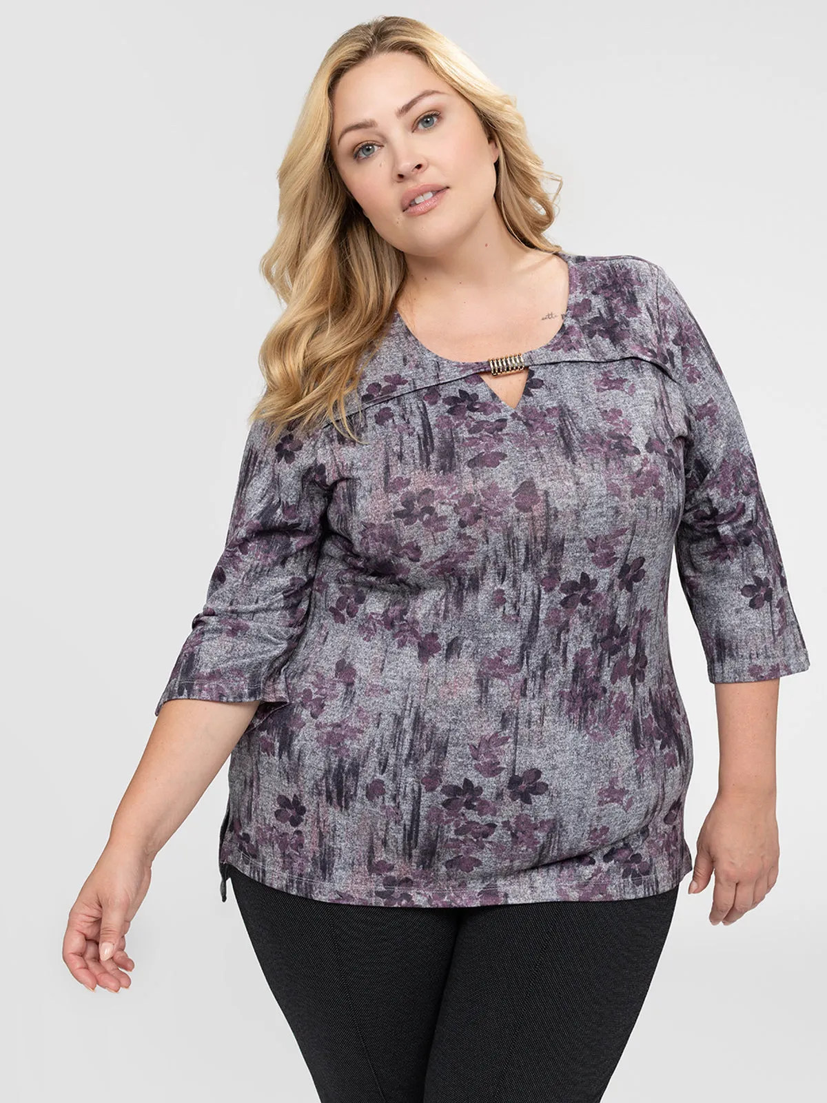 Long-sleeve knit tunic sold by Claire France