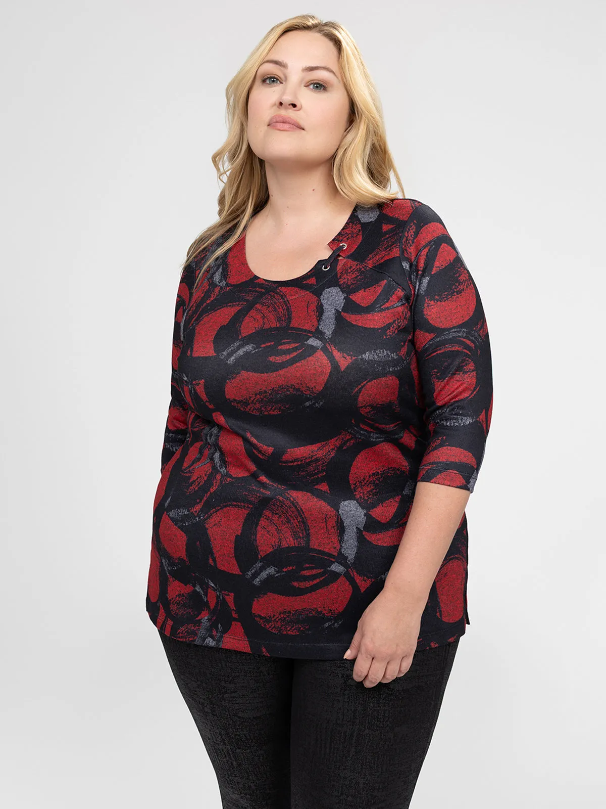 Long-sleeve knit tunic sold by Claire France