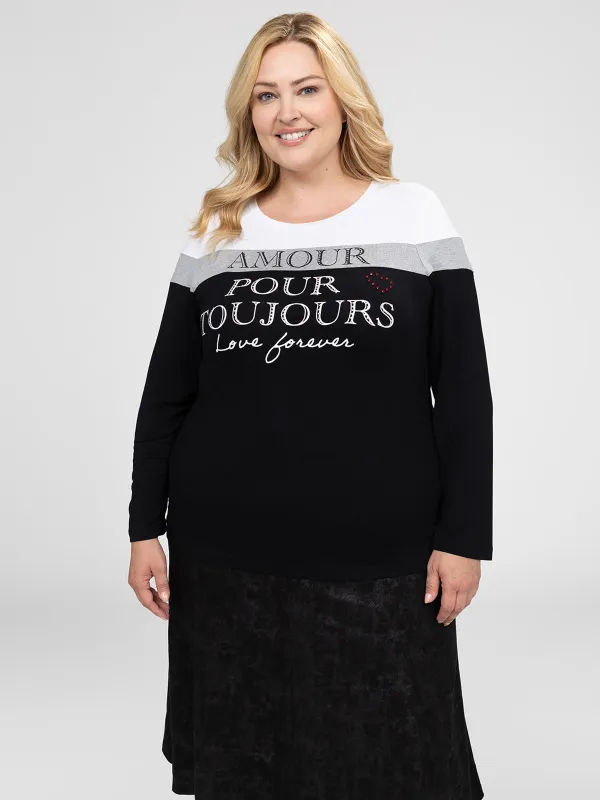 Long-sleeve semi-fitted t-shirt sold by Claire France