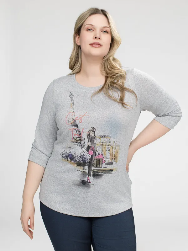 3/4-sleeve t-shirt sold by Claire France