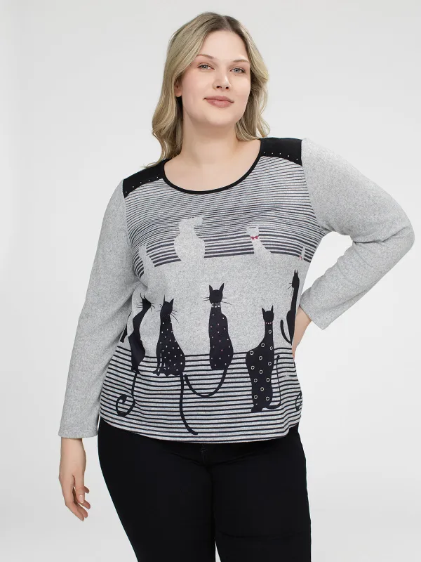 Long-sleeve semi-fitted t-shirt sold by Claire France