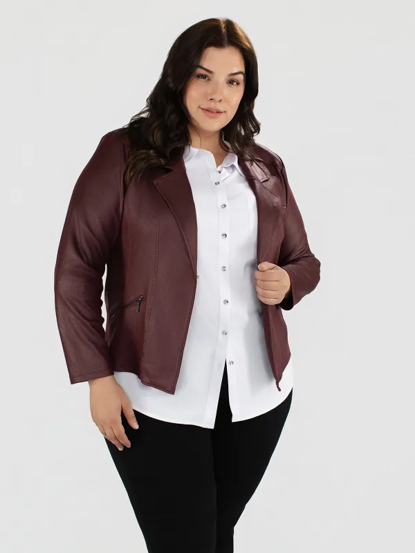 Cropped semi-fitted blazer sold by Claire France