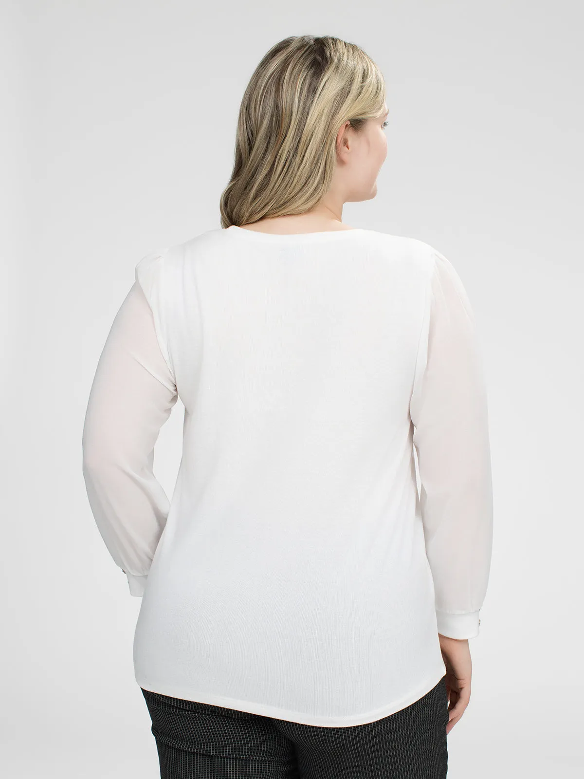 Long-sleeve semi-fitted t-shirt sold by Claire France product image thumbnail 3