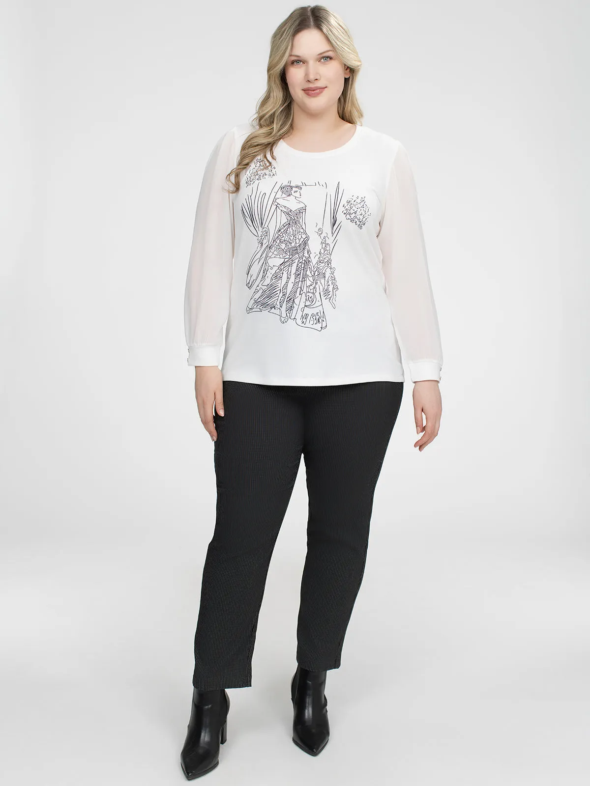 Long-sleeve semi-fitted t-shirt sold by Claire France product image thumbnail 2