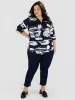 3/4-sleeve semi-fitted tunic sold by Claire France