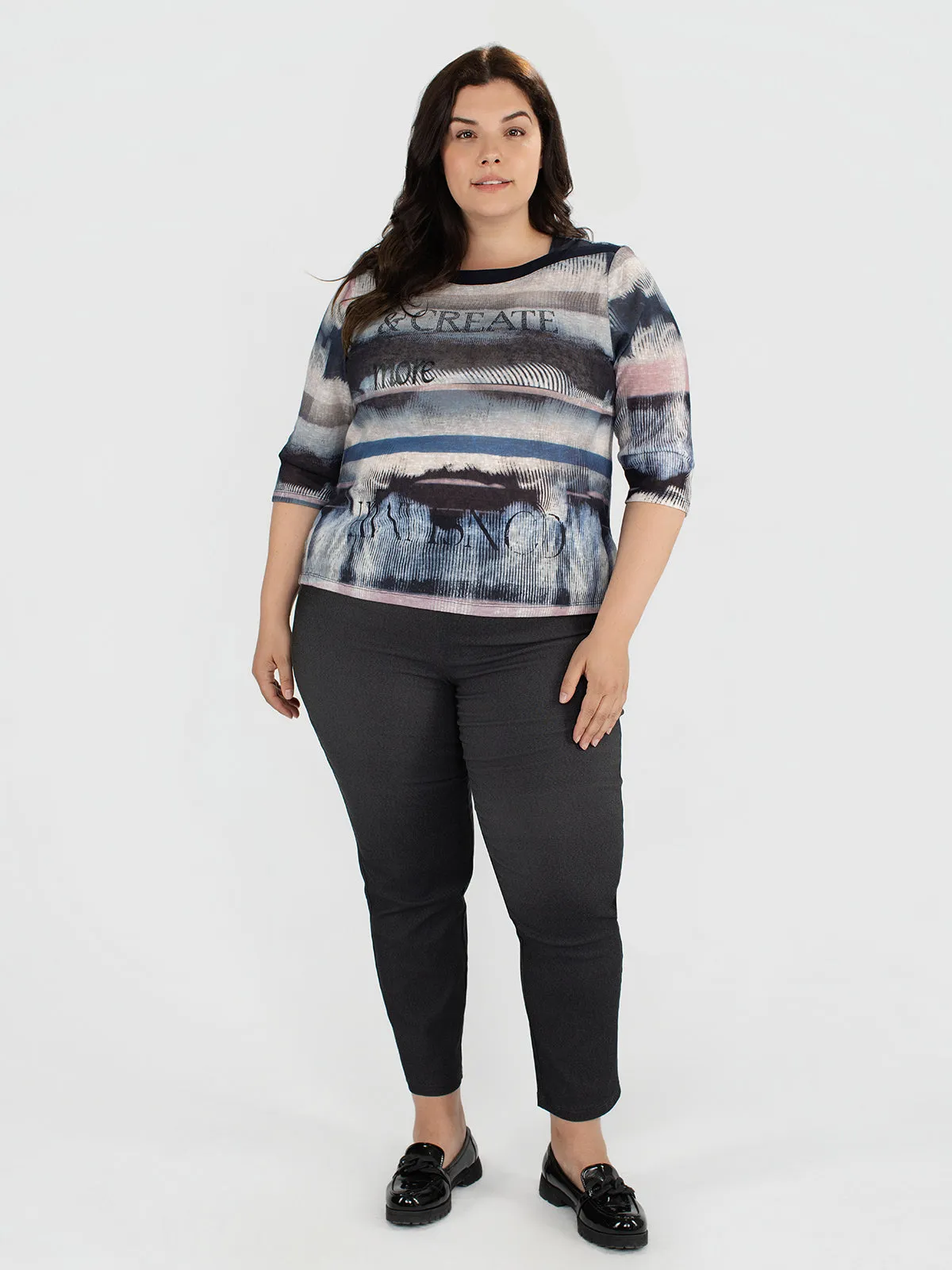 3/4-sleeve semi-fitted t-shirt sold by Claire France product image thumbnail 2