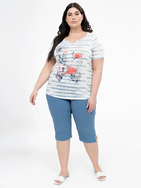 Short-sleeve semi-fitted t-shirt sold by Claire France