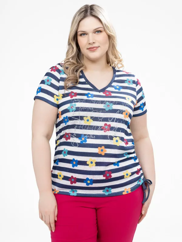 Short-sleeve semi-fitted t-shirt sold by Claire France