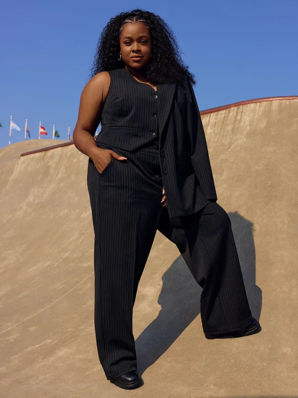 Wide leg dressy pant sold by Claire France