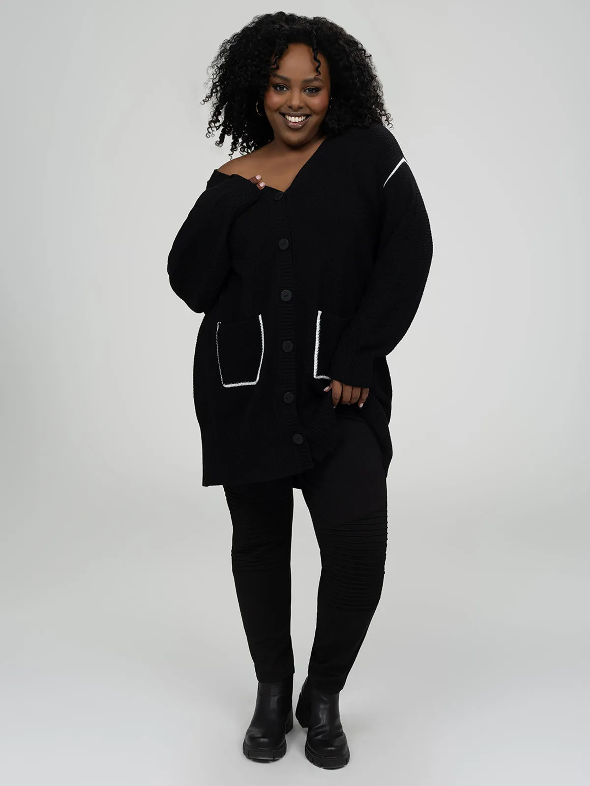 Semi-fitted sweater cardigan sold by Claire France product image thumbnail 2