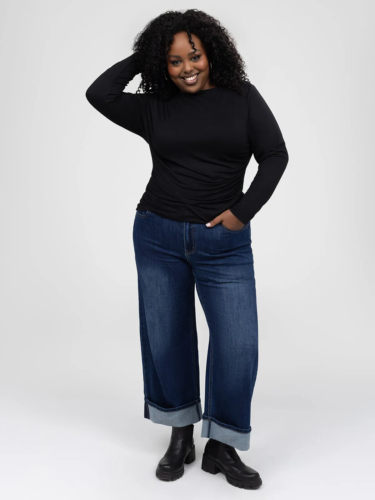 Long-sleeves fitted t-shirt sold by Claire France product image thumbnail 2