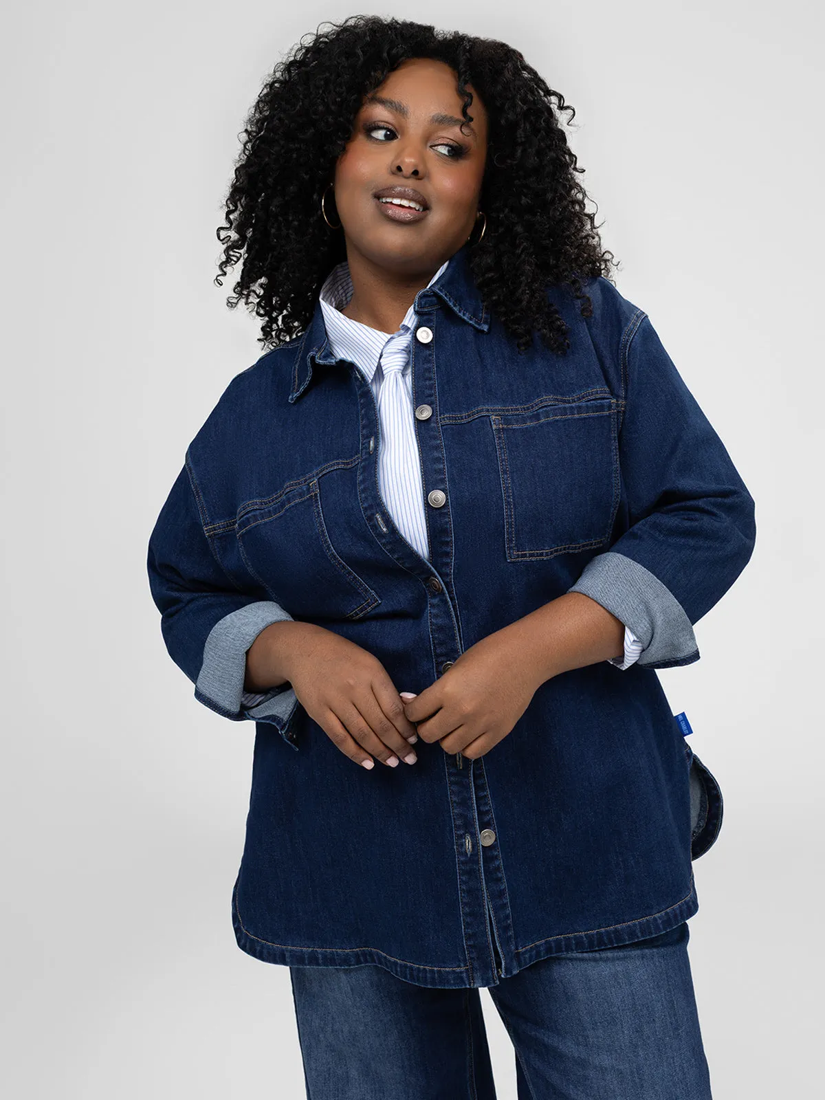 Long-sleeve denim jacket sold by Claire France product image thumbnail 3