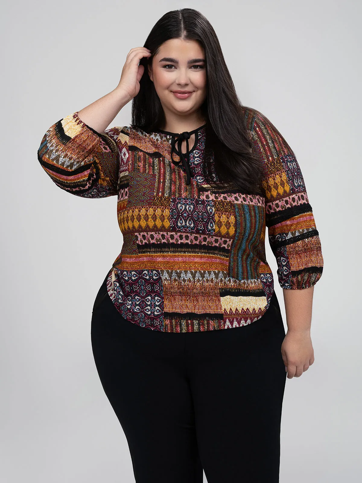 3/4-sleeve fitted t-shirt sold by Claire France