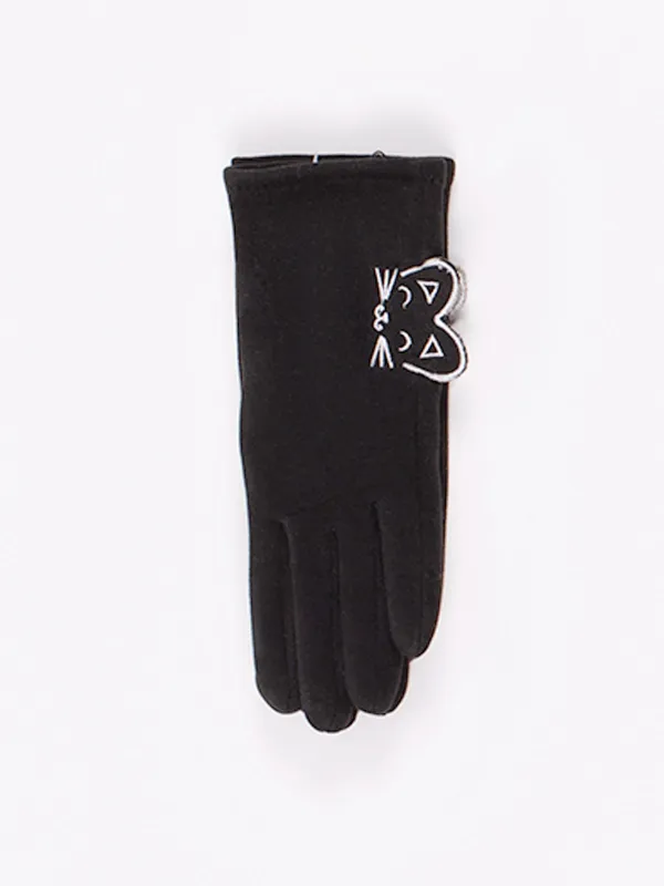 Faux-suede gloves sold by Claire France