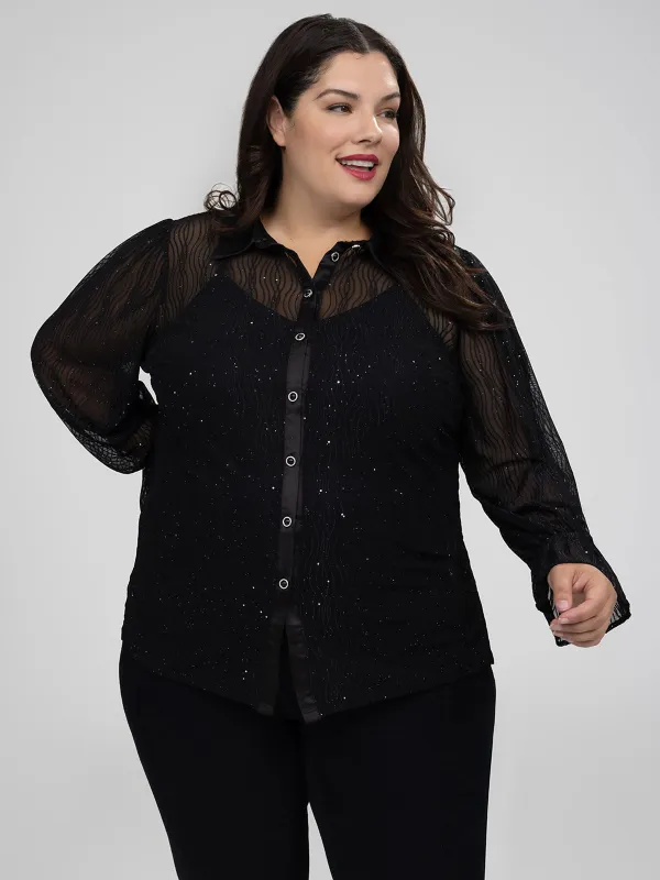 Long-sleeve blouse with buttons sold by Claire France