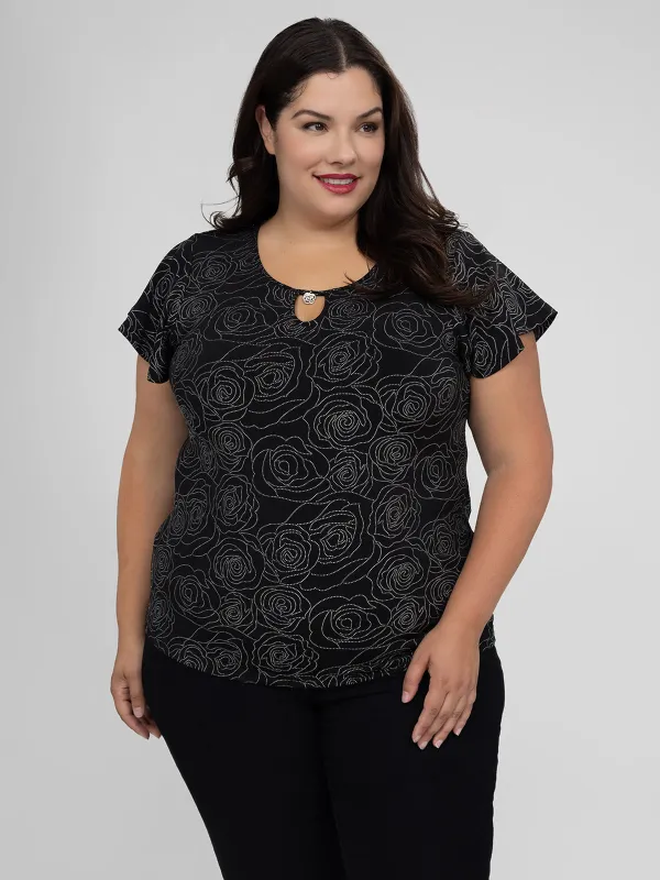 Short-sleeve semi-fitted t-shirt sold by Claire France