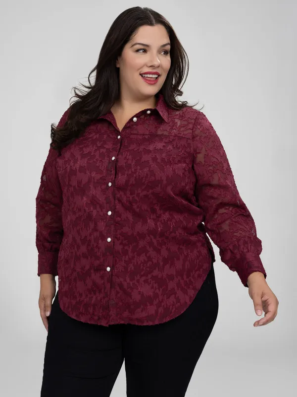 Long-sleeve blouse with buttons sold by Claire France
