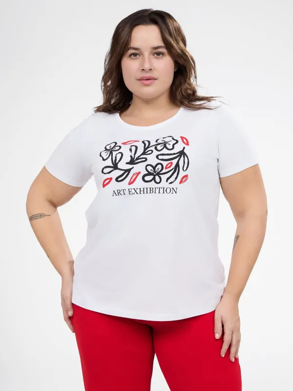 Short-sleeve semi-fitted t-shirt sold by Claire France