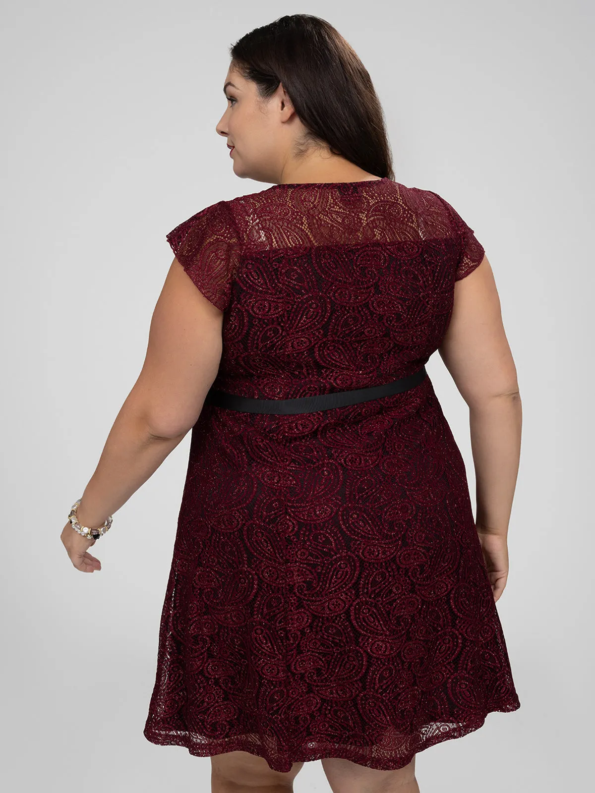 Flared midi knit dress sold by Claire France product image thumbnail 3