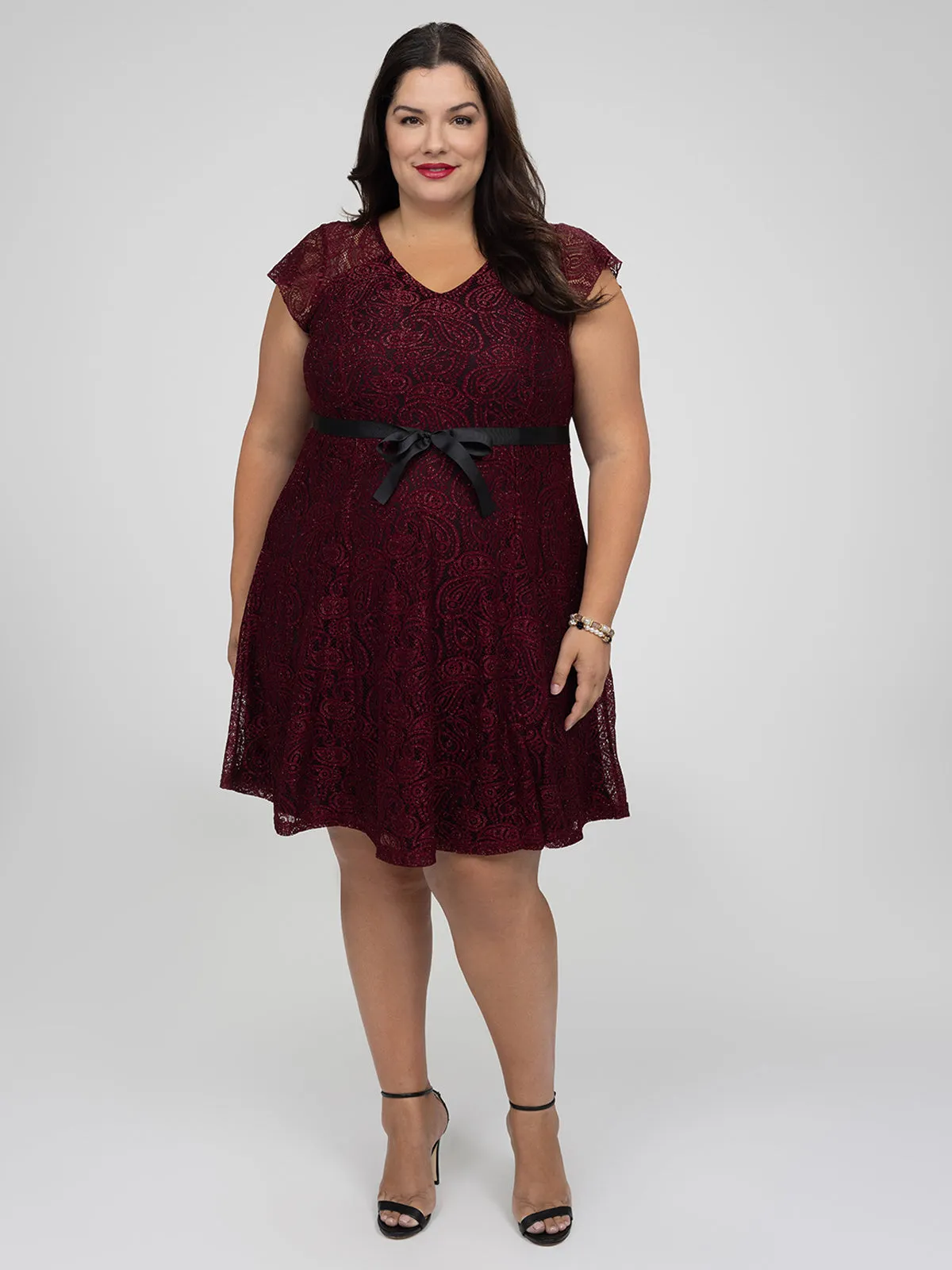 Flared midi knit dress sold by Claire France product image thumbnail 2