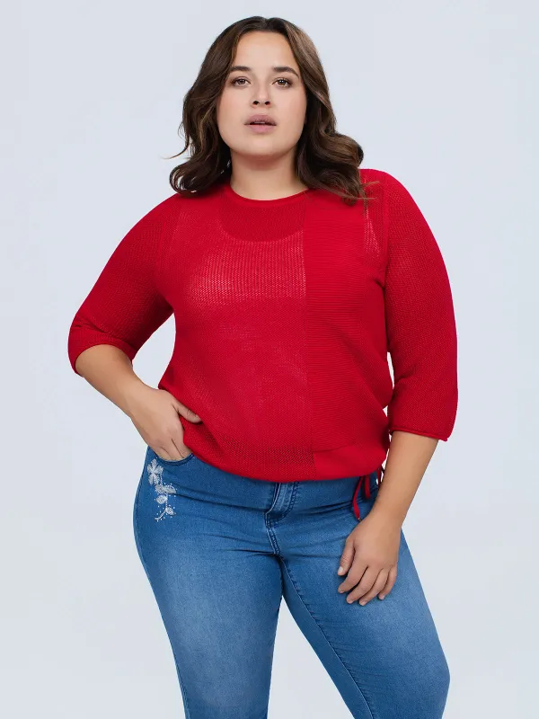 3/4-sleeve pullover sweater sold by Claire France