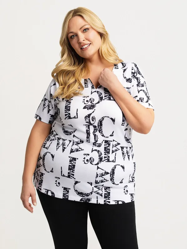 Short-sleeve loose tunic made by Claire France