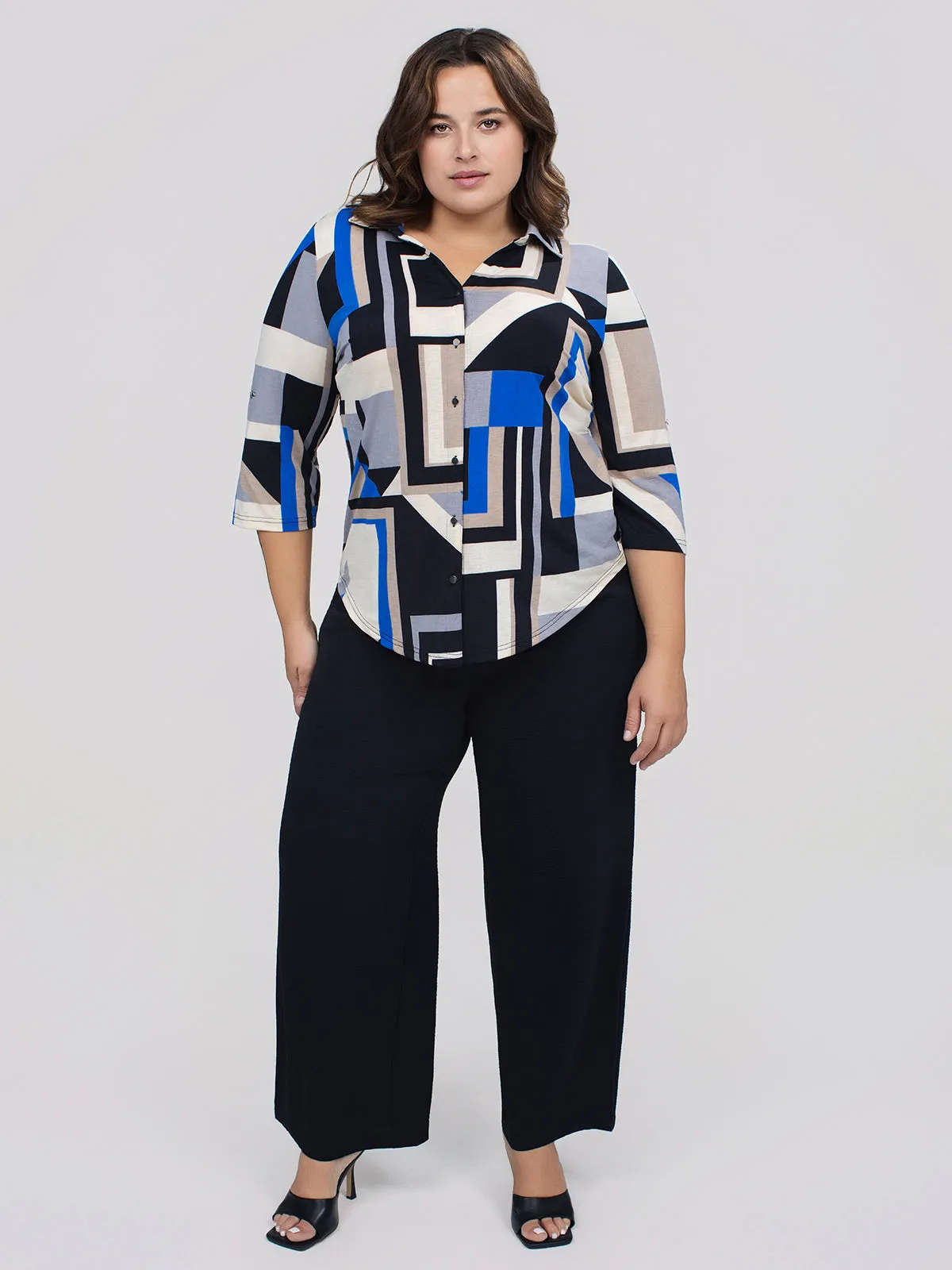 3/4-sleeve blouse with buttons sold by Claire France product image thumbnail 2