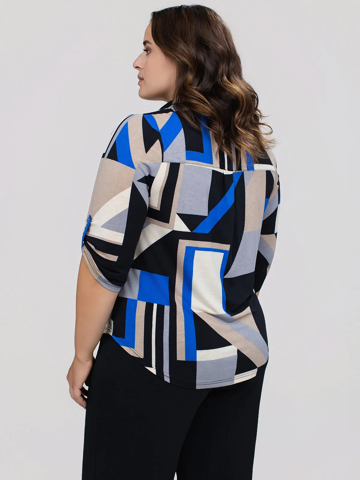 3/4-sleeve blouse with buttons sold by Claire France product image thumbnail 3