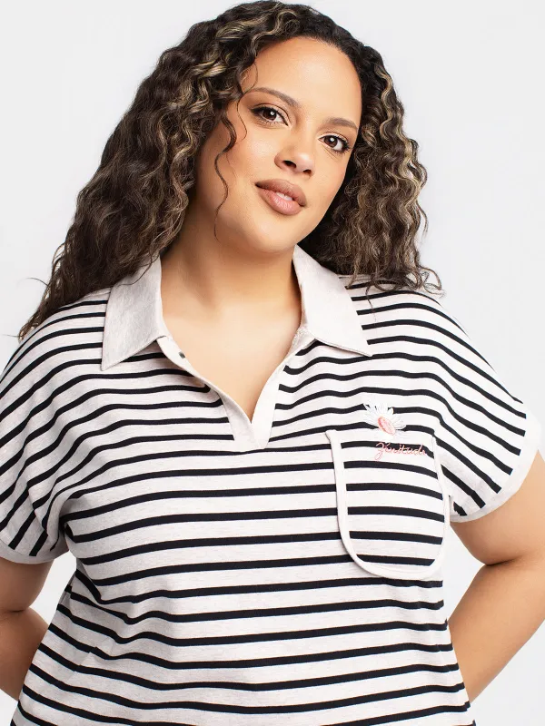 Loose short-sleeve t-shirt made by Claire France