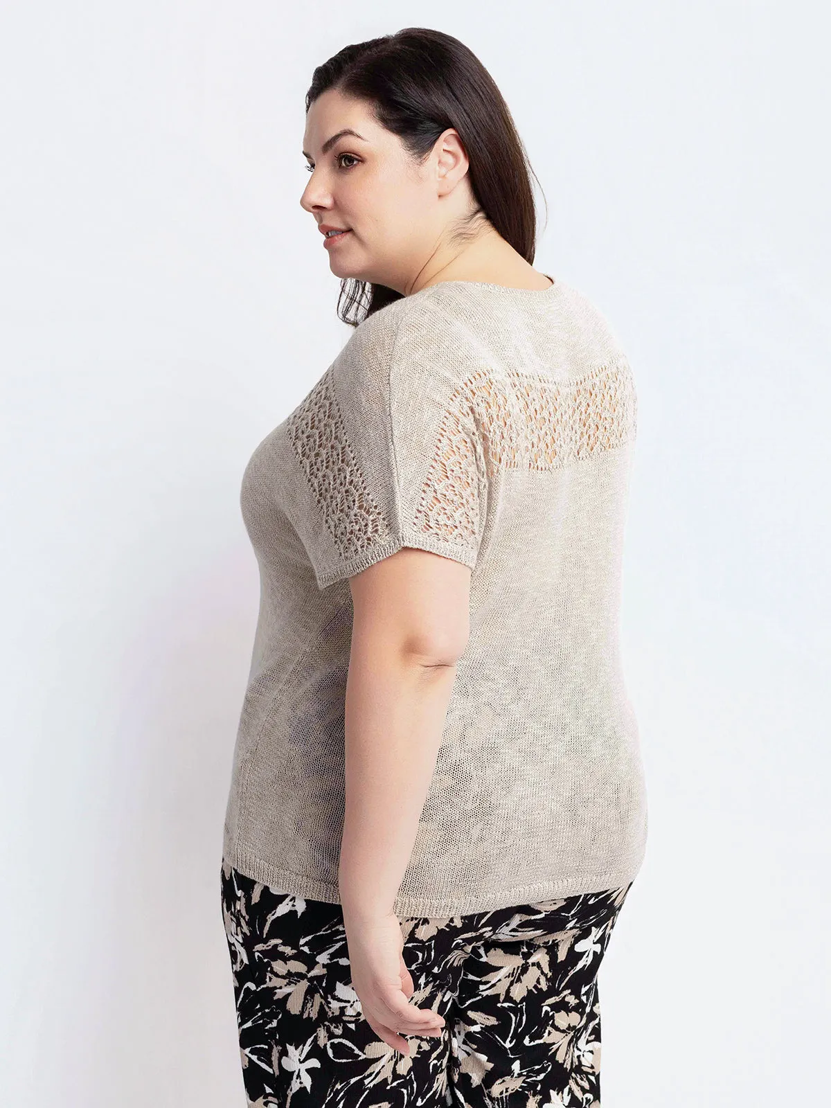 Short-sleeve loose pullover sweater sold by Claire France product image thumbnail 3