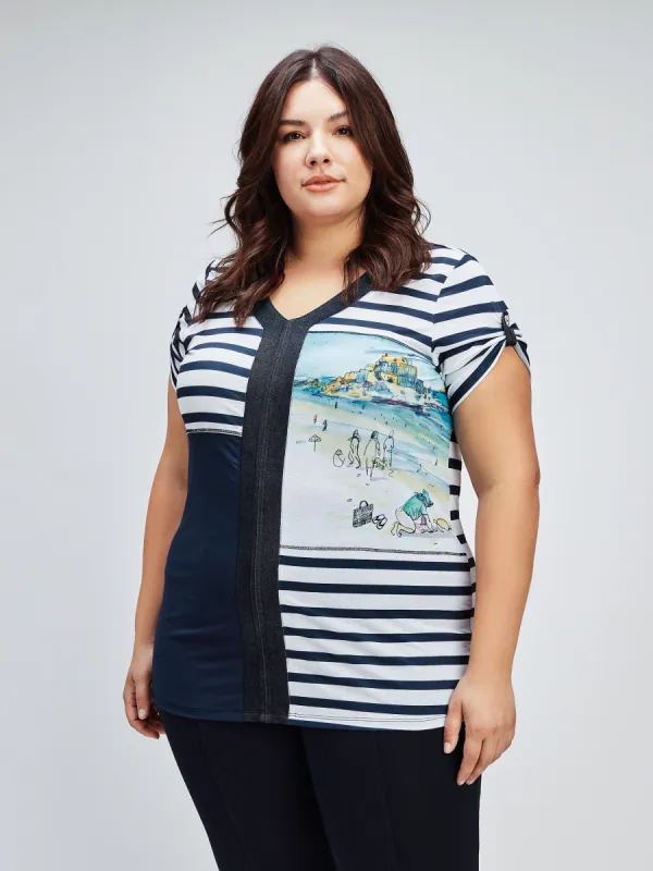 Short-sleeve semi-fitted t-shirt sold by Claire France