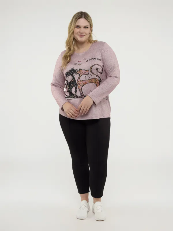 Long-sleeve semi-fitted t-shirt sold by Claire France