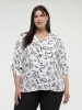 Long-sleeve semi-fitted blouse with buttons sold by Claire France