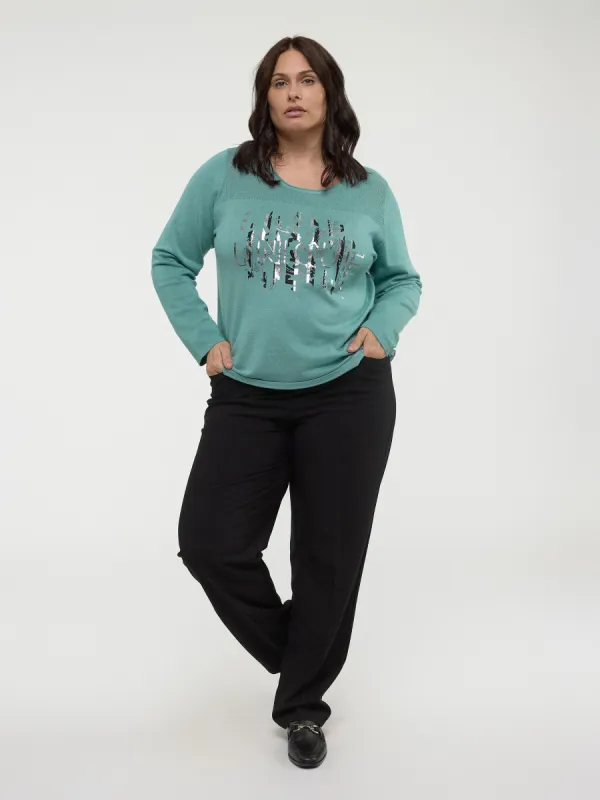 Long-sleeve loose pullover sweater sold by Claire France