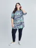 3/4-sleeve semi-fitted tunic with buttons sold by Claire France
