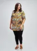 3/4-sleeve semi-fitted tunic with buttons sold by Claire France