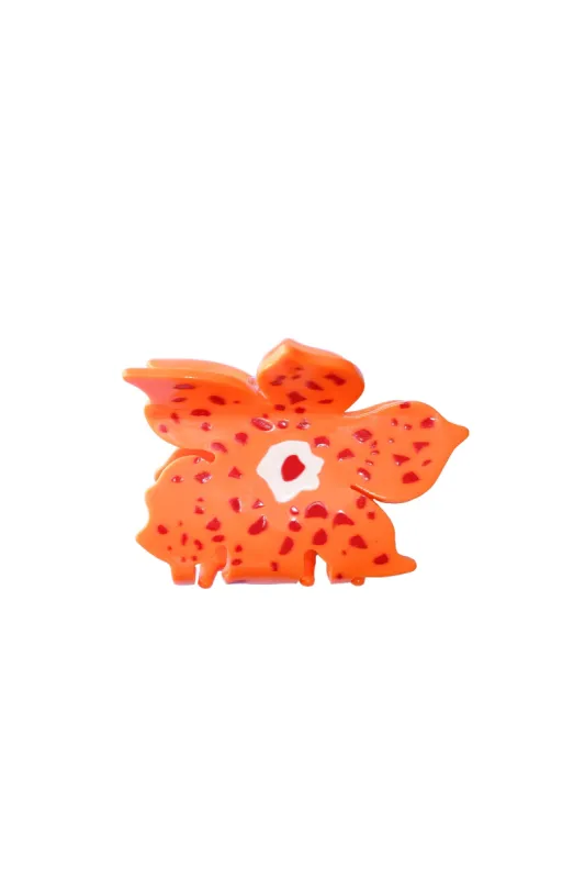 Mills Floral Hair Clip - Orange sold by WRAY