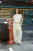 Parachute Cargo Pants - Stone sold by WRAY