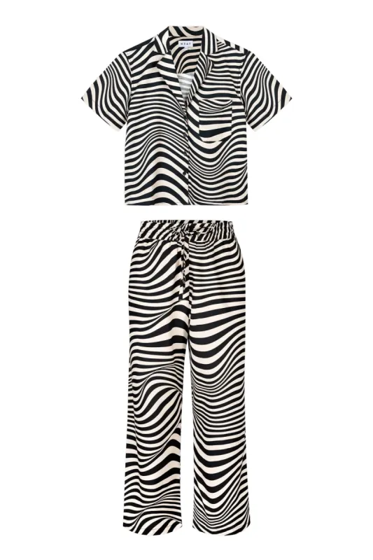 Long Lounge Set - Black Swirl sold by WRAY