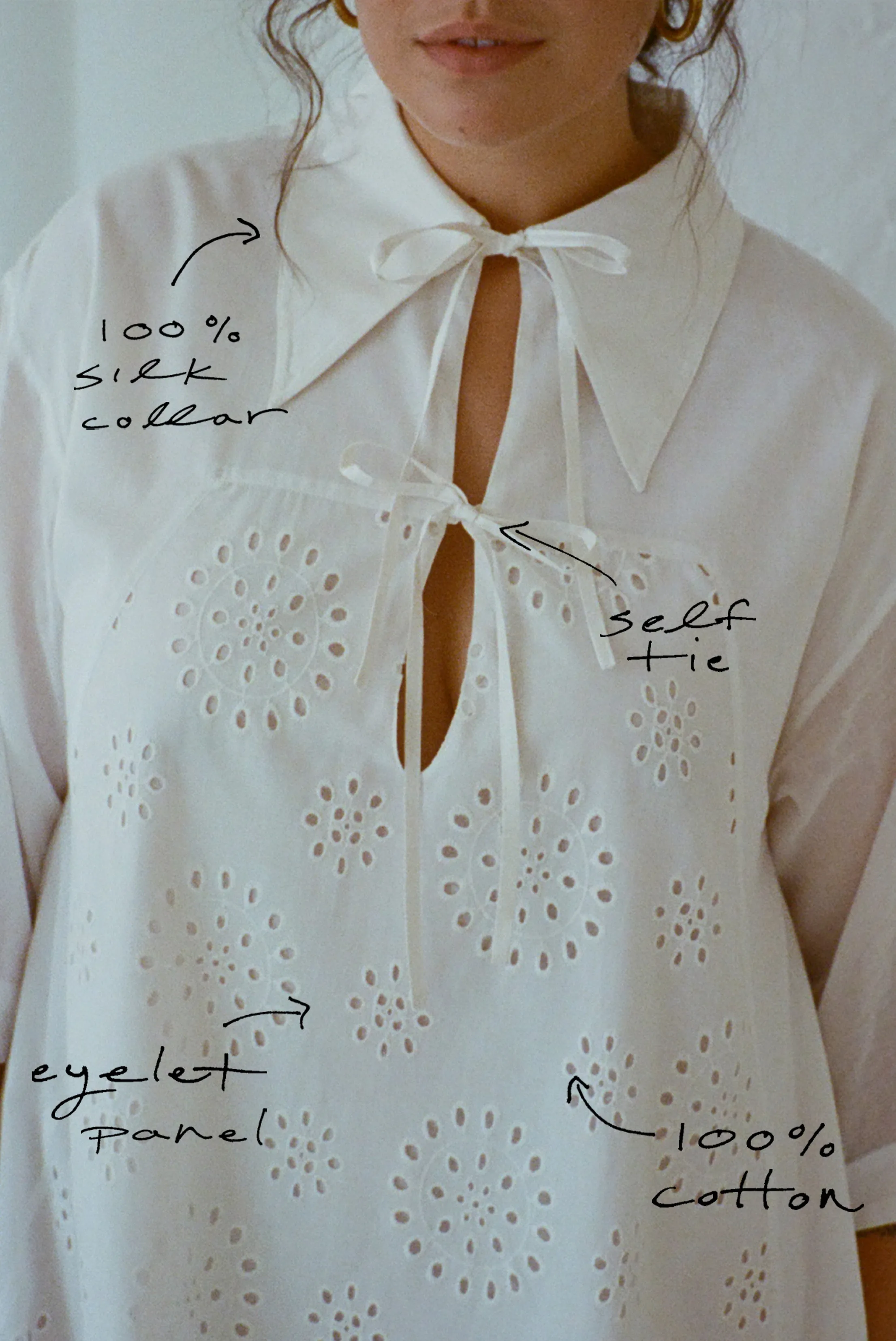 Apron Dress - Salt Eyelet sold by WRAY product image thumbnail 3