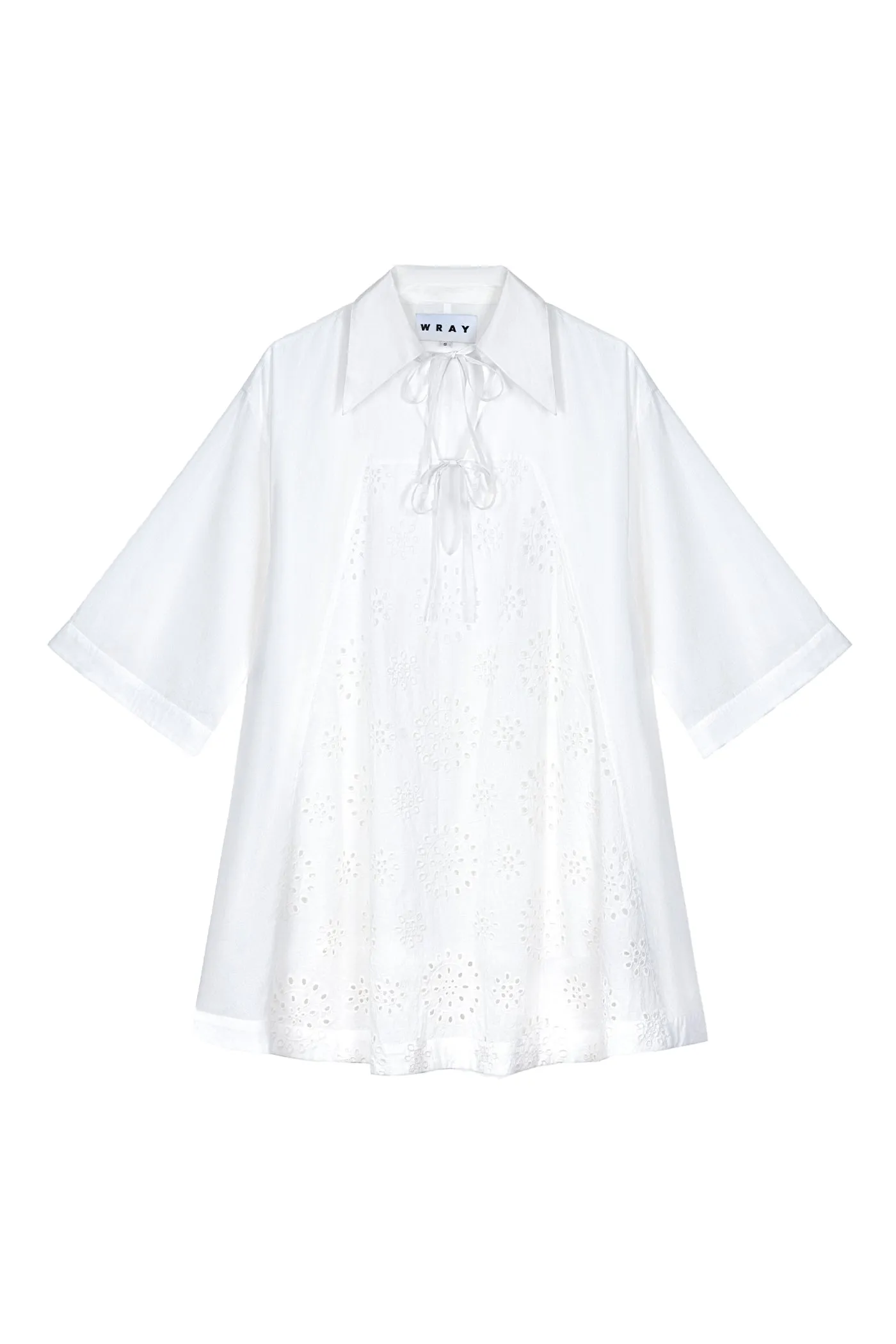 Apron Dress - Salt Eyelet sold by WRAY