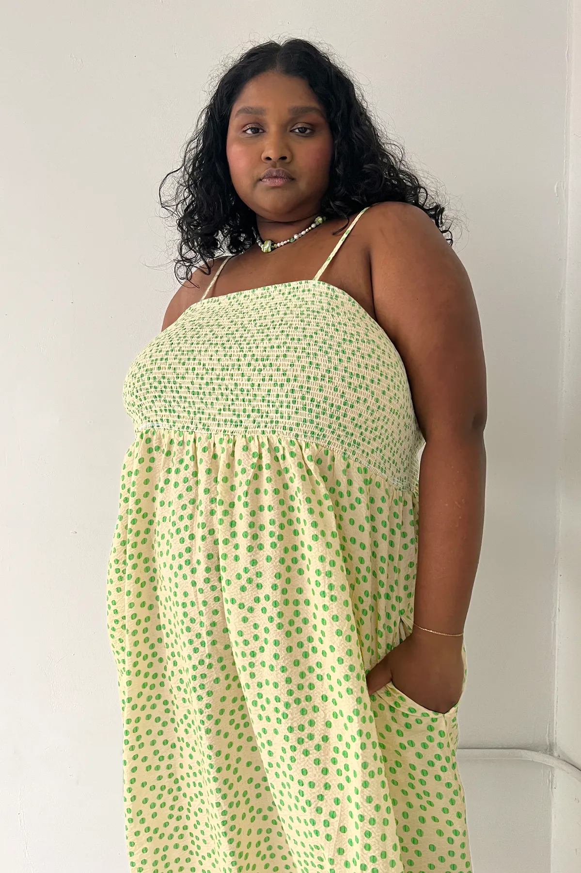 Marais Dress - Pistachio Dot sold by WRAY product image thumbnail 3