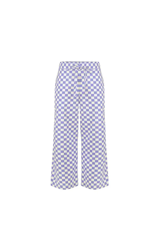 Lounge Pants - Lilac Check sold by WRAY