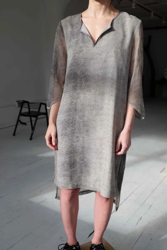 VINTAGE silk snakeskin tunic dress - S sold by WRAY