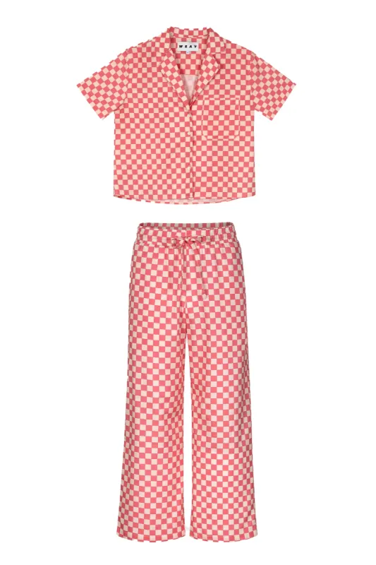Long Lounge Set - Watermelon Check sold by WRAY