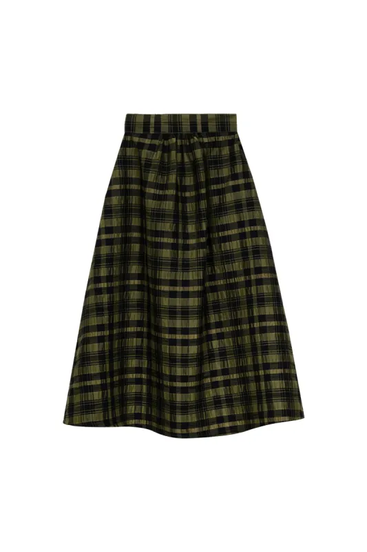 Saturday Skirt - Green Weave sold by WRAY