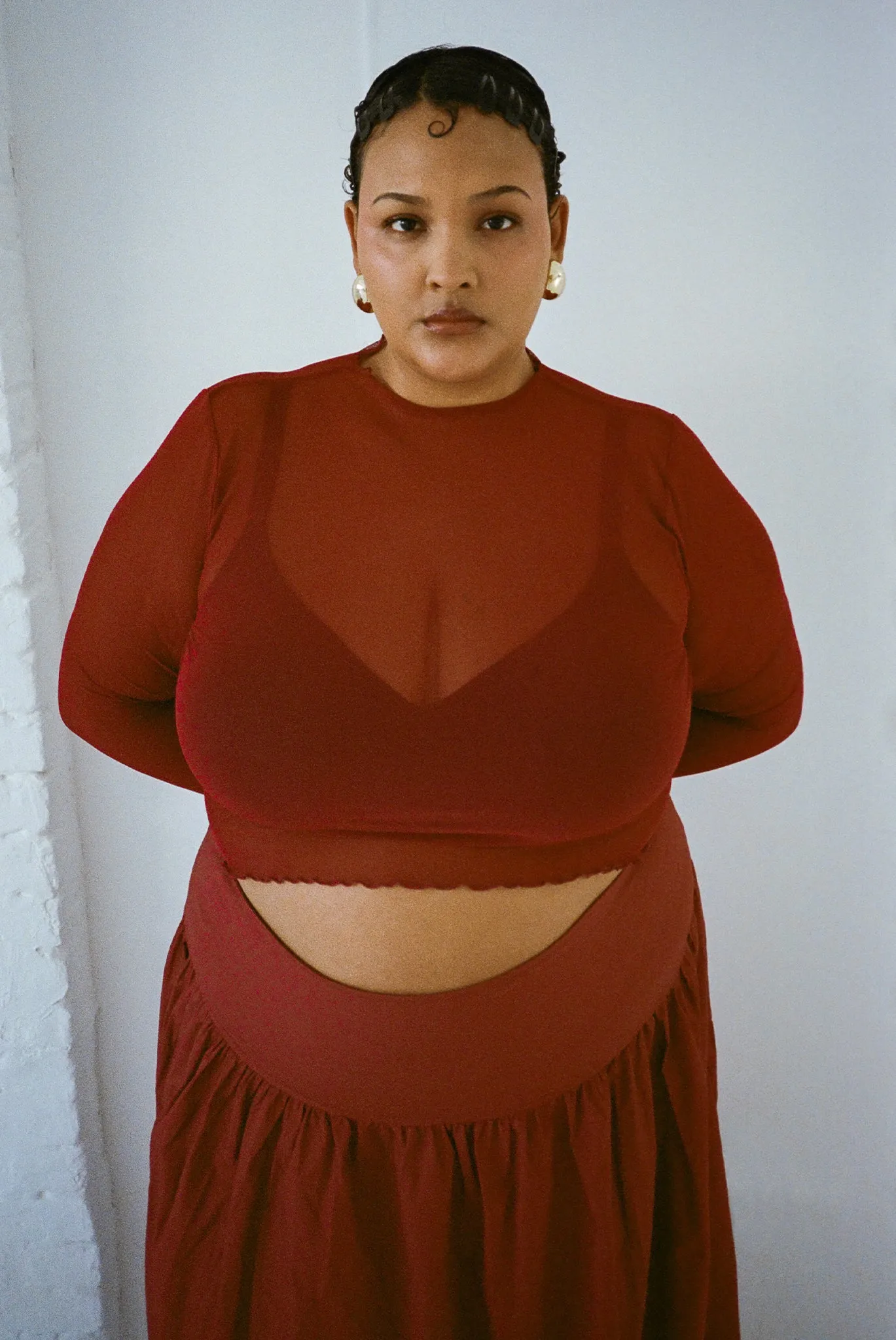 Long Sleeve Maya Tee - Merlot sold by WRAY product image thumbnail 3