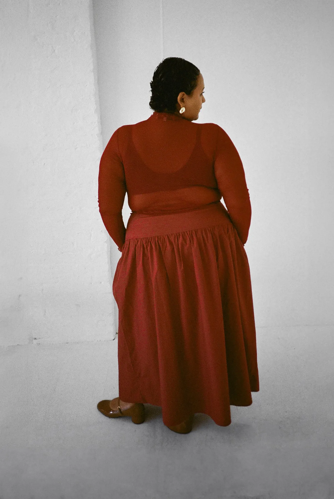 Long Sleeve Maya Tee - Merlot sold by WRAY product image thumbnail 4