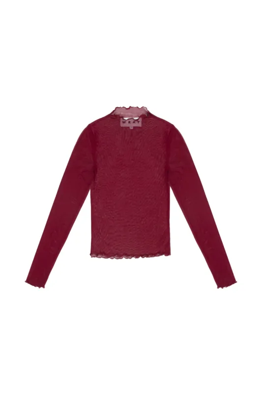 Long Sleeve Maya Tee - Merlot sold by WRAY