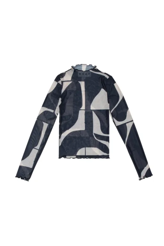 Long Sleeve Maya Tee - Nero Sky sold by WRAY